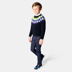 Pull, Sweat Et Cardigan-Jacadi Pull enfant garçon en laine responsable - marine MARINE JACADI