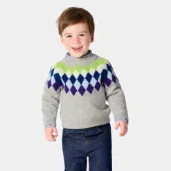 Pull, Sweat Et Cardigan-Jacadi Pull jacquard bébé garçon - lore GRIS/MULTICO