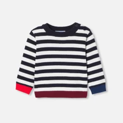 Pull, Sweat Et Cardigan-Jacadi Pull marinière bébé garçon - MARINE/BLANC