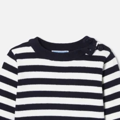 Pull, Sweat Et Cardigan-Jacadi Pull marinière bébé garçon - MARINE/BLANC