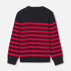Pull, Sweat Et Cardigan|Pull, Sweat Et Cardigan-Jacadi Pull marinière enfant - MARINE/ROUGE
