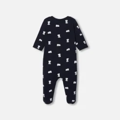 Pyjama|Pyjama-Jacadi Pyjama bébé en molleton - MARINE/ECRU