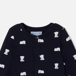 Pyjama|Pyjama-Jacadi Pyjama bébé en molleton - MARINE/ECRU