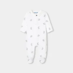 Pyjama|Pyjama-Jacadi Pyjama bébé en velours - lore BLANC/MULTICO
