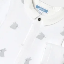 Pyjama|Pyjama-Jacadi Pyjama bébé en velours - lore BLANC/MULTICO