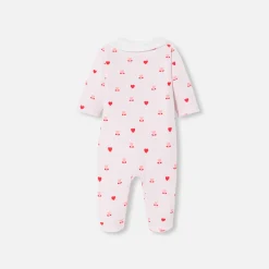Pyjama|Pyjama-Jacadi Pyjama bébé fille en molleton - lore ROSE/MULTICO