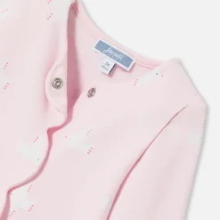 Pyjama|Pyjama-Jacadi Pyjama bébé fille en molleton - lore ROSE/MULTICO