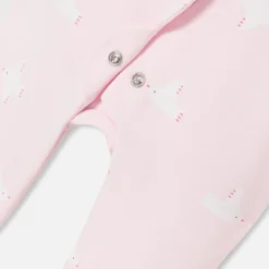 Pyjama|Pyjama-Jacadi Pyjama bébé fille en molleton - lore ROSE/MULTICO