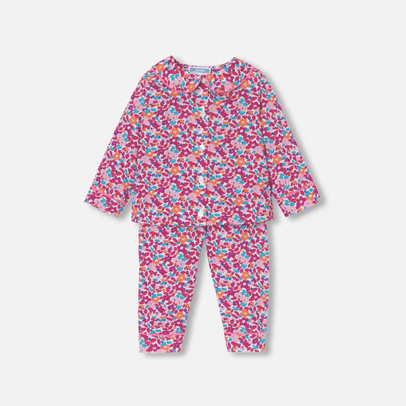 Pyjama|Pyjama-Jacadi Pyjama bébé fille en Tissu Liberty - lore ROSE/MULTICO