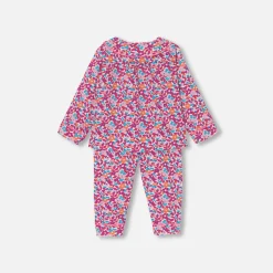 Pyjama|Pyjama-Jacadi Pyjama bébé fille en Tissu Liberty - lore ROSE/MULTICO