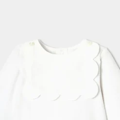 Pyjama|Pyjama-Jacadi Pyjama bébé fille en velours bouclette - blanc BLANC JACADI