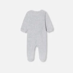 Pyjama|Pyjama-Jacadi Pyjama bébé fille en velours bouclette - gris chine clair GRIS CHINE CLAIR JACADI