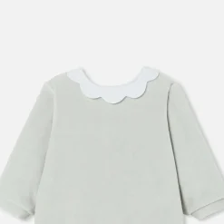 Pyjama|Pyjama-Jacadi Pyjama bébé fille en velours - GRIS GIVRE