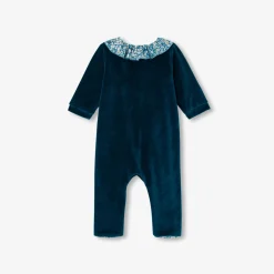 Pyjama|Pyjama-Jacadi Pyjama bébé fille en velours - lore BLEU/MULTICO