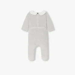Pyjama|Pyjama-Jacadi Pyjama bébé fille en velours - lore GRIS/MULTICO