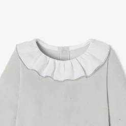 Pyjama|Pyjama-Jacadi Pyjama bébé fille en velours - lore GRIS/MULTICO