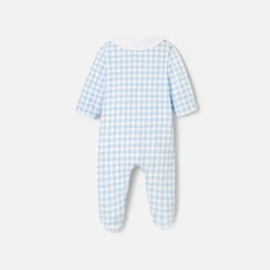 Pyjama|Pyjama-Jacadi Pyjama bébé garçon en interlock - BLANC/BLEU