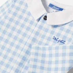 Pyjama|Pyjama-Jacadi Pyjama bébé garçon en interlock - BLANC/BLEU