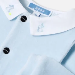 Pyjama|Pyjama-Jacadi Pyjama bébé garçon en velours - BLEU PALE