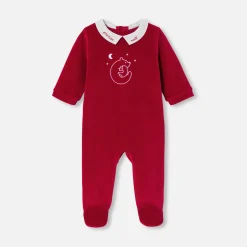 Pyjama|Pyjama-Jacadi Pyjama de Noël bébé en velours - rouge ROUGE JACADI