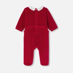 Pyjama|Pyjama-Jacadi Pyjama de Noël bébé en velours - rouge ROUGE JACADI