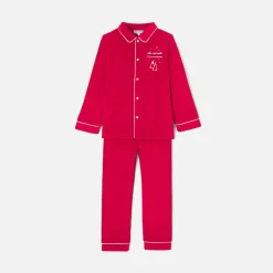 Pyjama Et Nuit-Jacadi Pyjama de Noël enfant garçon - ROUGE PAVOT