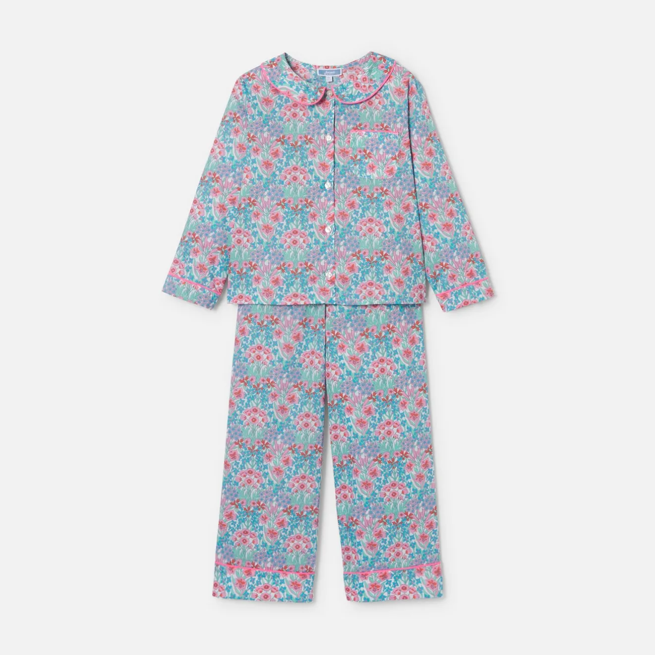 Pyjama Et Nuit-Jacadi Pyjama enfant fille en tissu Liberty - lore BLEU/MULTICO