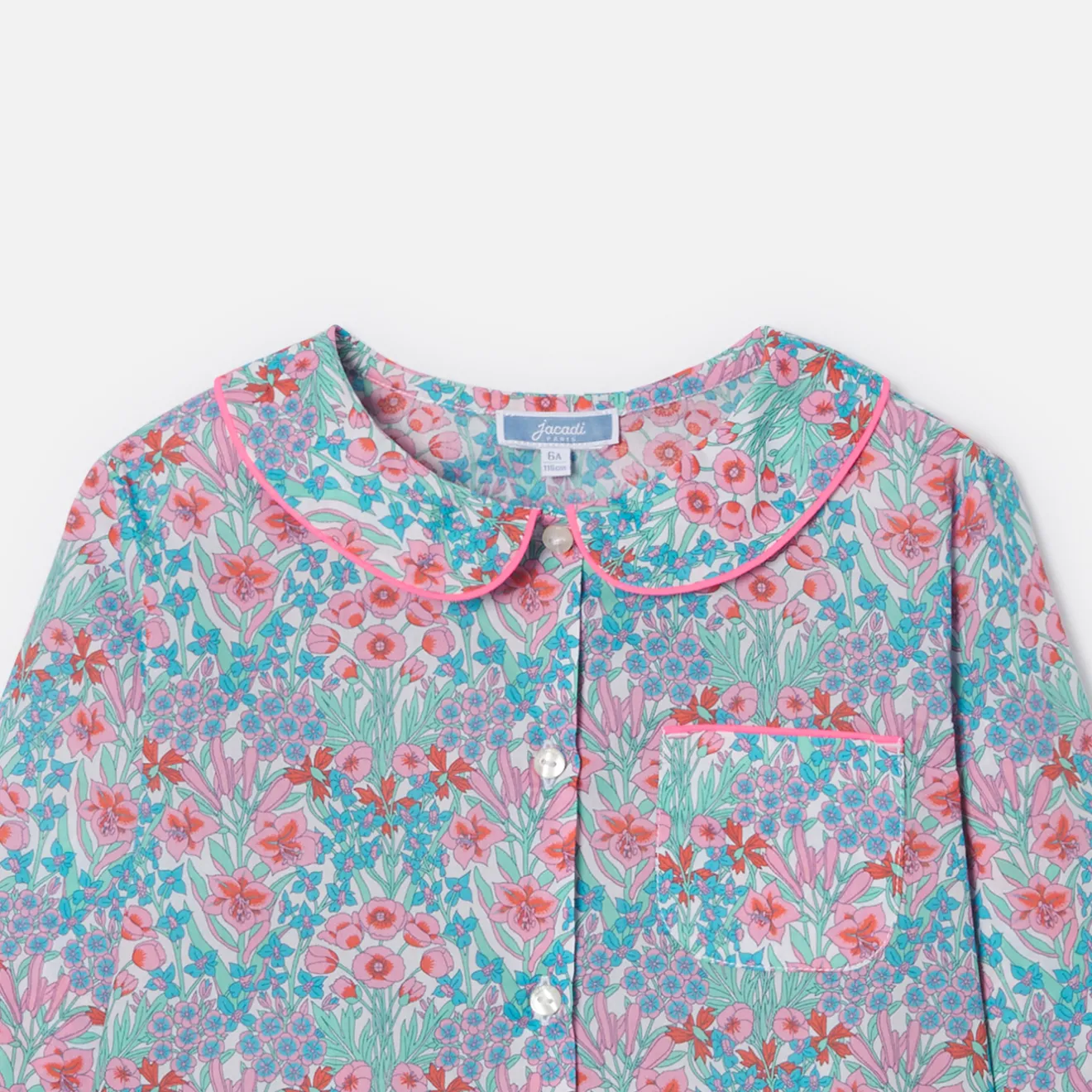 Pyjama Et Nuit-Jacadi Pyjama enfant fille en tissu Liberty - lore BLEU/MULTICO