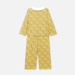 Pyjama Et Nuit-Jacadi Pyjama enfant fille en tissu Liberty - JAUNE/BLANC