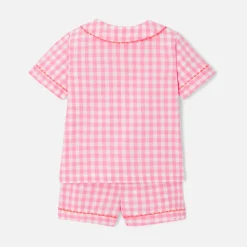 Pyjama Et Nuit-Jacadi Pyjashort enfant fille en Vichy - ROSE/BLANC