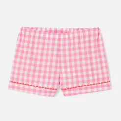 Pyjama Et Nuit-Jacadi Pyjashort enfant fille en Vichy - ROSE/BLANC