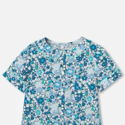 Pyjama Et Nuit-Jacadi Pyjashort enfant fille en tissu Liberty - lore BLEU/MULTICO
