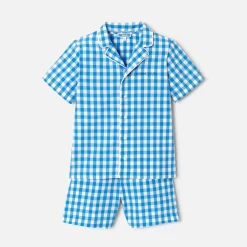 Pyjama Et Nuit-Jacadi Pyjashort enfant garçon en vichy - BLEU/BLANC