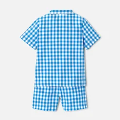 Pyjama Et Nuit-Jacadi Pyjashort enfant garçon en vichy - BLEU/BLANC