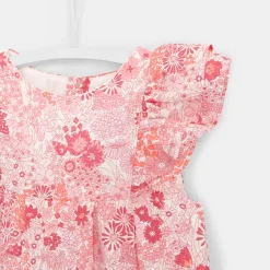 Robe-Jacadi Robe bébé fille en Liberty - lore ROSE/MULTICO