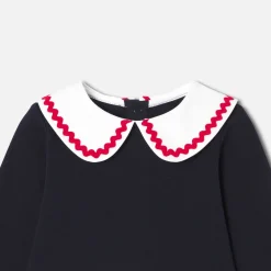 Robe-Jacadi Robe bébé fille en molleton - marine MARINE JACADI