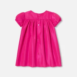 Robe-Jacadi Robe bébé fille en taffetas - ROSE BENGALE
