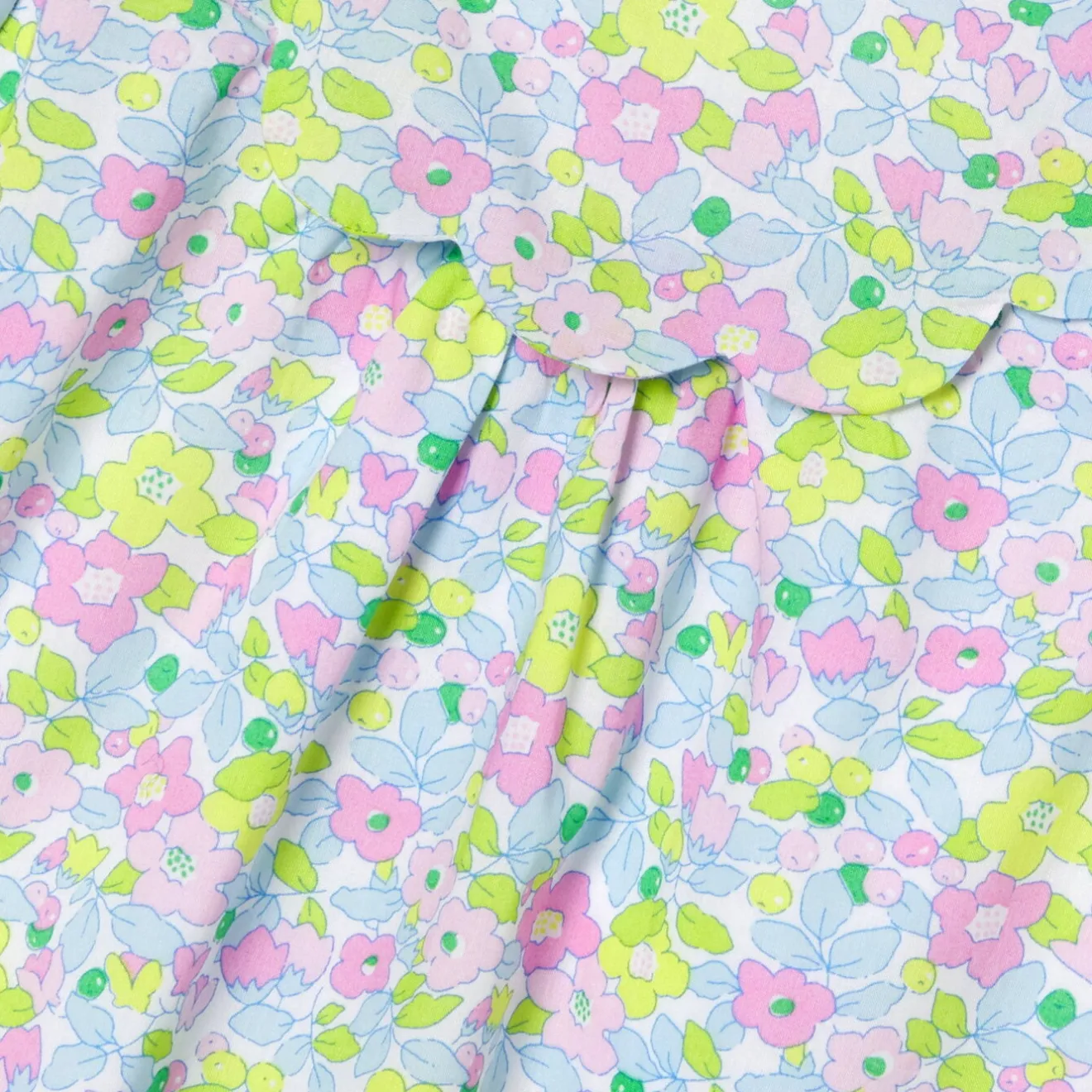 Robe-Jacadi Robe bébé fille en Tissu Liberty - lore BLANC/MULTICO