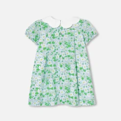 Robe-Jacadi Robe bébé fille en Tissu Liberty - lore BLANC/MULTICO