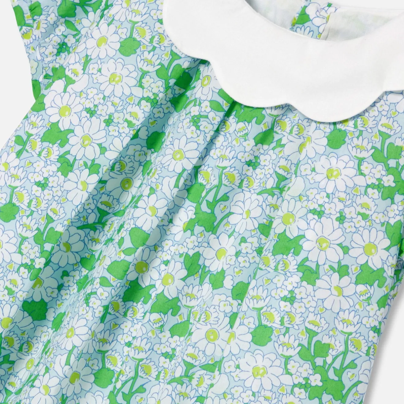 Robe-Jacadi Robe bébé fille en Tissu Liberty - lore BLANC/MULTICO