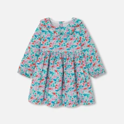 Robe-Jacadi Robe bébé fille en Tissu Liberty BLANC/MULTICO
