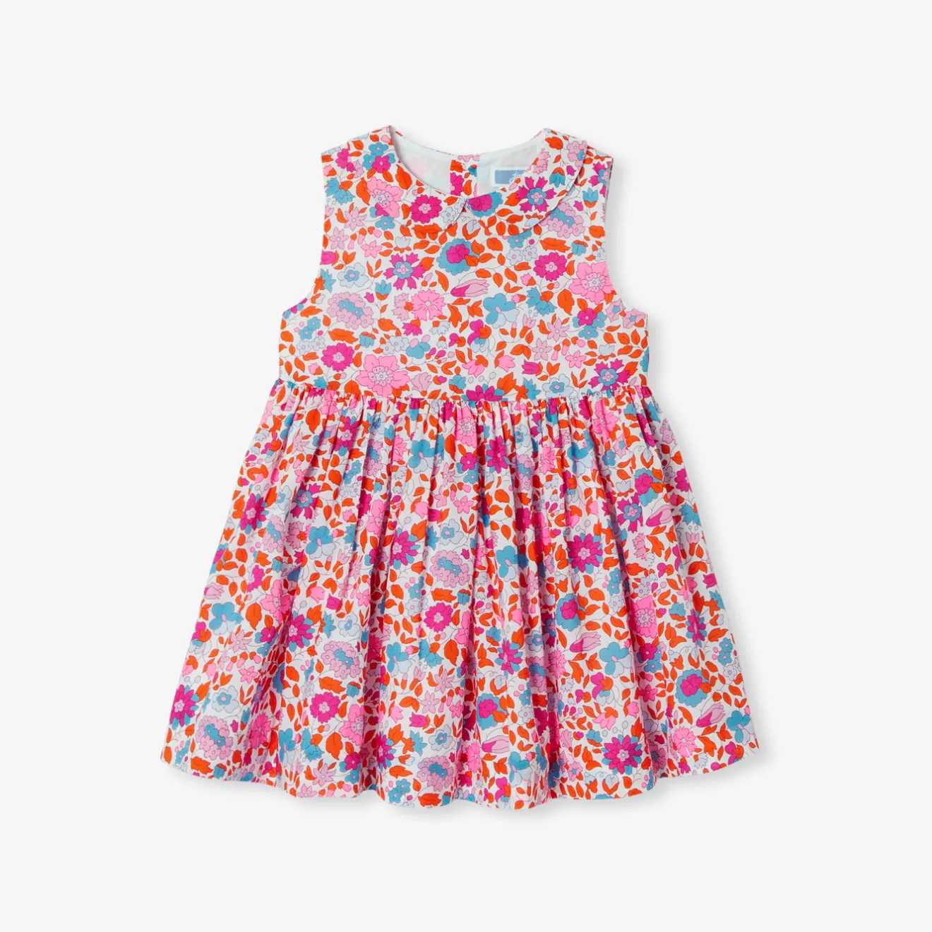 Robe-Jacadi Robe bébé fille en tissu Liberty - lore ORANGE/MULTICO