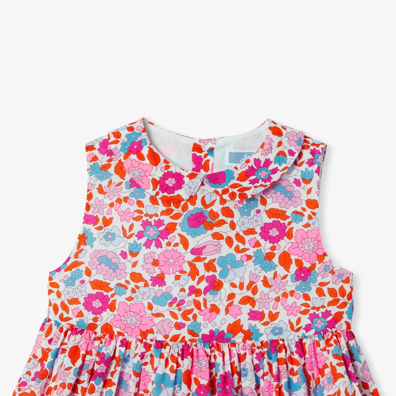 Robe-Jacadi Robe bébé fille en tissu Liberty - lore ORANGE/MULTICO