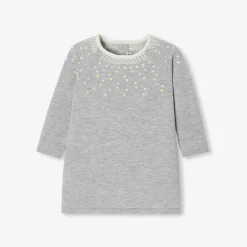 Robe-Jacadi Robe bébé fille en tricot - gris chine clair GRIS CHINE CLAIR JACADI