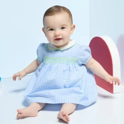 Robe-Jacadi Robe bébé fille manches courtes - BLEU/BLANC