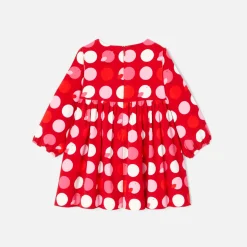 Robe-Jacadi Robe bébé fille manches longues - lore ROUGE/MULTICO