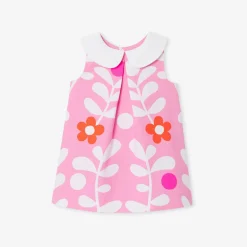 Robe-Jacadi Robe bébé fille motif végétal - lore ROSE/MULTICO