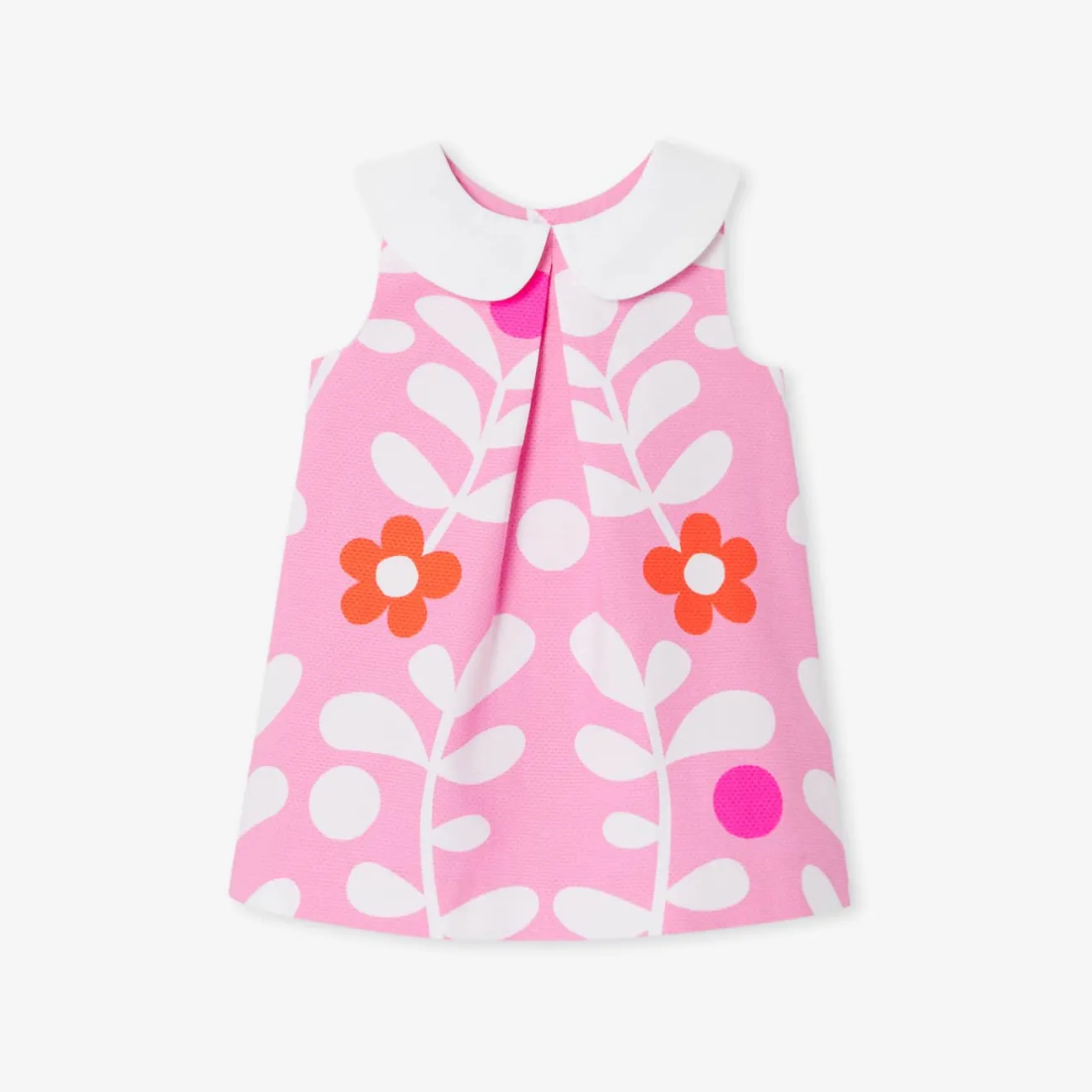 Robe-Jacadi Robe bébé fille motif végétal - lore ROSE/MULTICO