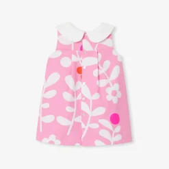 Robe-Jacadi Robe bébé fille motif végétal - lore ROSE/MULTICO
