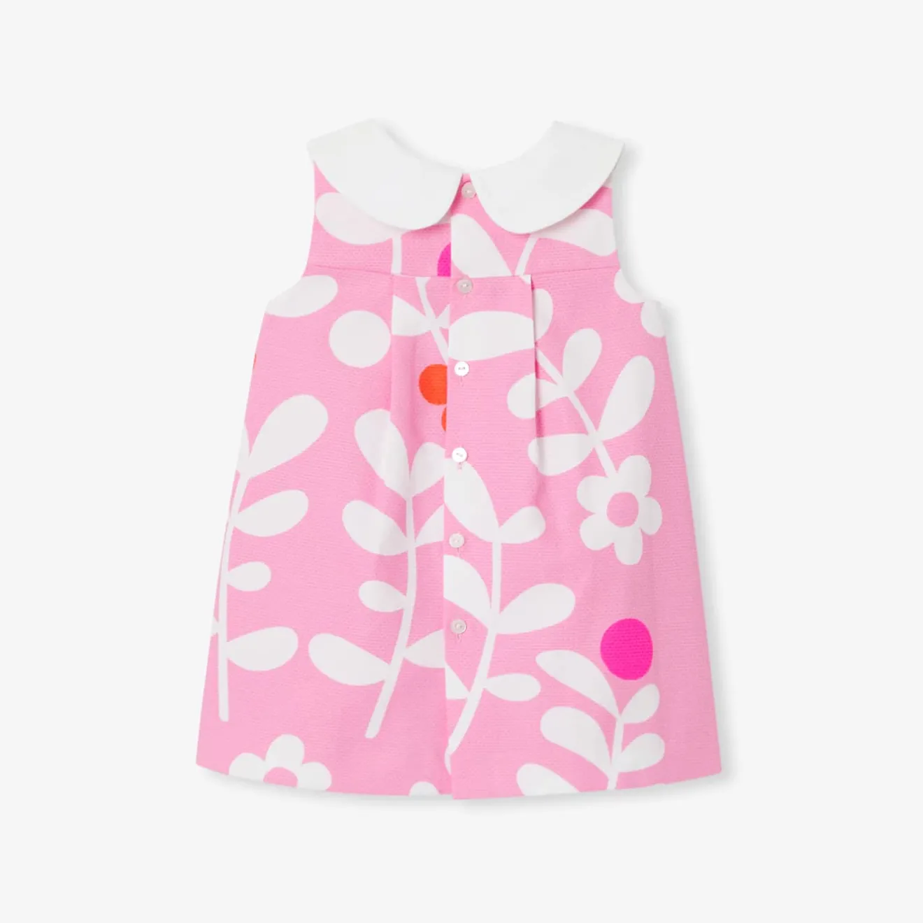 Robe-Jacadi Robe bébé fille motif végétal - lore ROSE/MULTICO